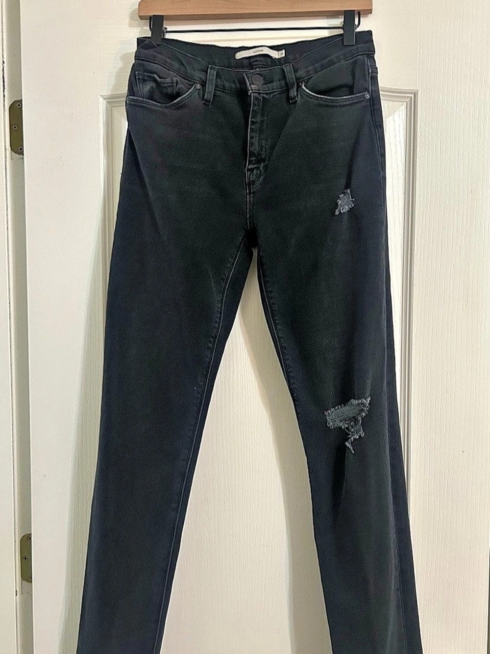 Hudson Black Straight Leg Jeans Waist 28